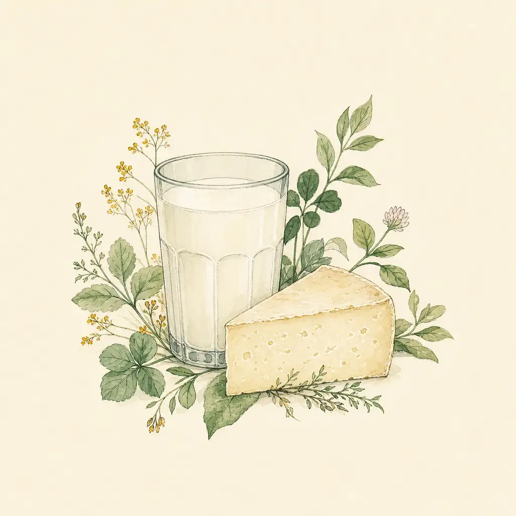 Milk and cheese