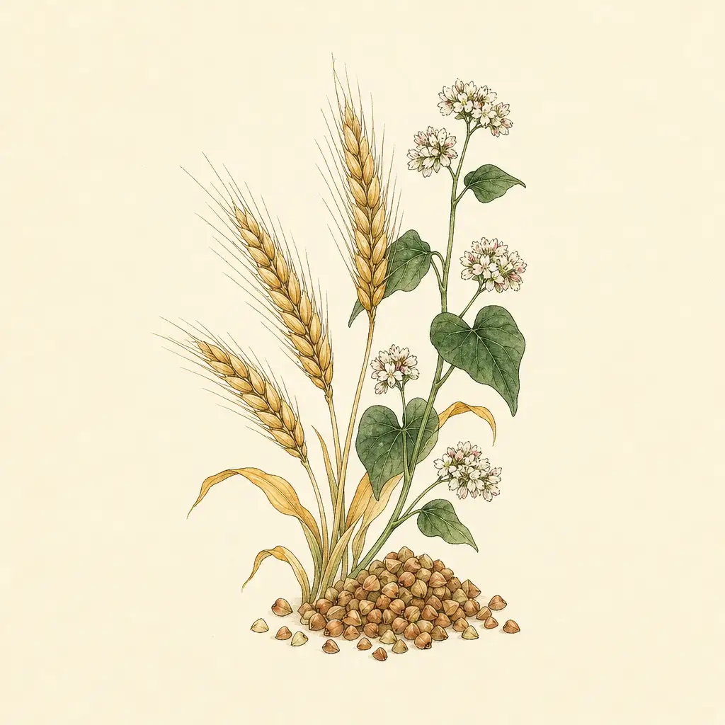 Wheat and buckwheat