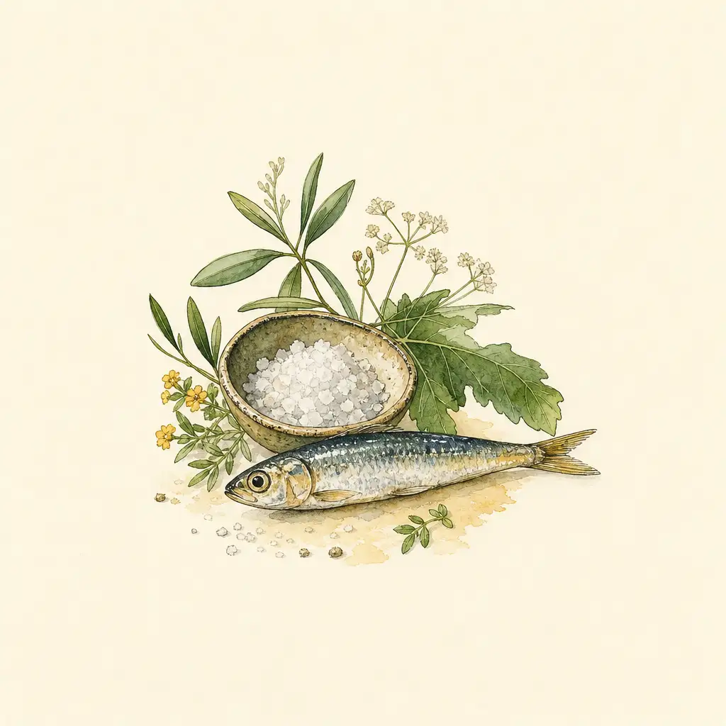 A fish and salt