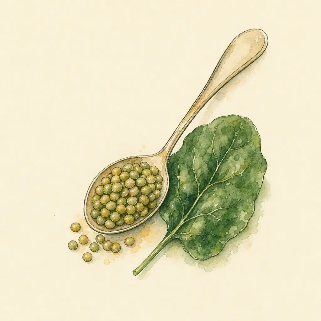 Lentils and spinach