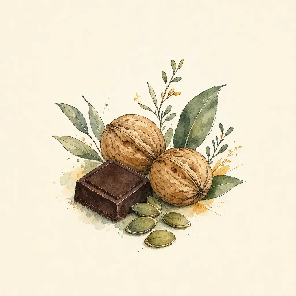 Nuts, seeds and cocoa