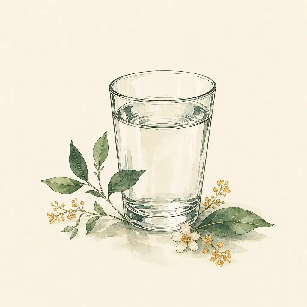 A glass of water
