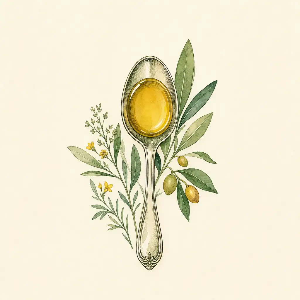 A spoon of oil