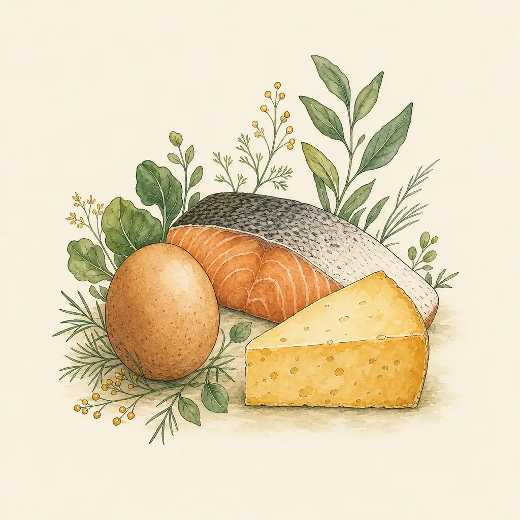 An egg, fish and cheese